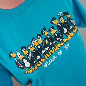 1989 Flock of '89 Graduation Shirt Ducks Birds
